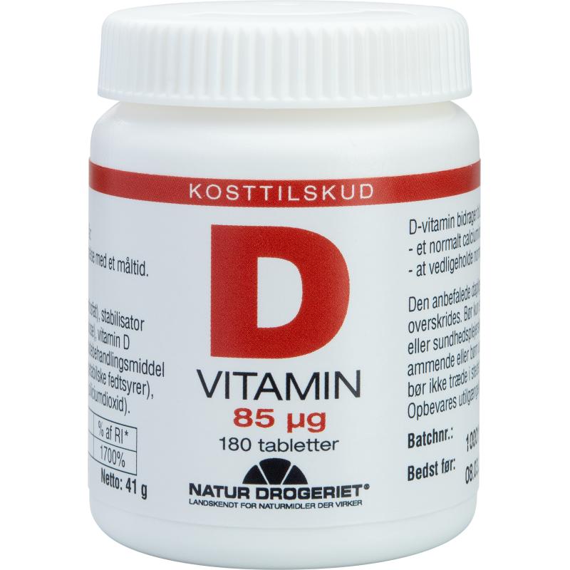 D-vitamin 85 μg 180 stk